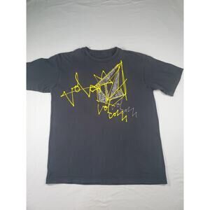 Vintage Y2K Volcom T-Shirt Men’s Logo Skate Grunge Black Yellow